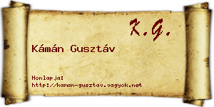 Kámán Gusztáv névjegykártya